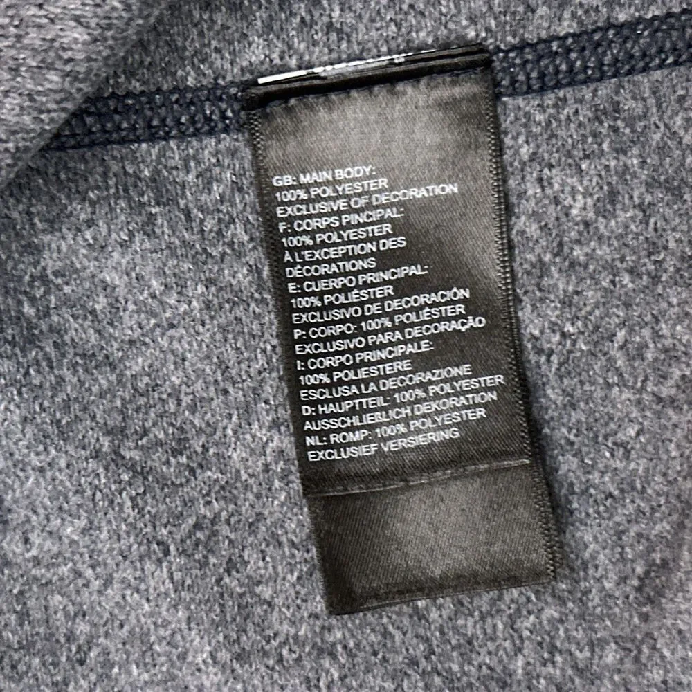 The North Face Tech 1/4 Zip Fleece‎ Men's Large Gray Embroidered Stretch